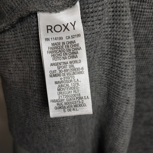 ROXY Waffle Knit Thermal Top Size M - Picture 9 of 13